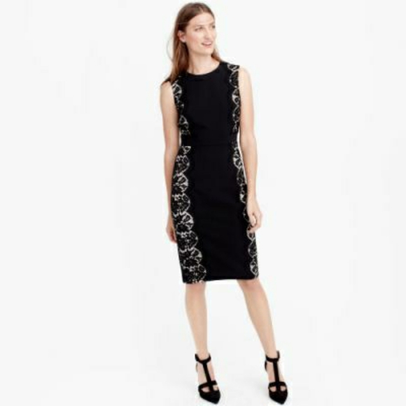 J. Crew Lace Panel Sheath Dress - Picture 5 of 12